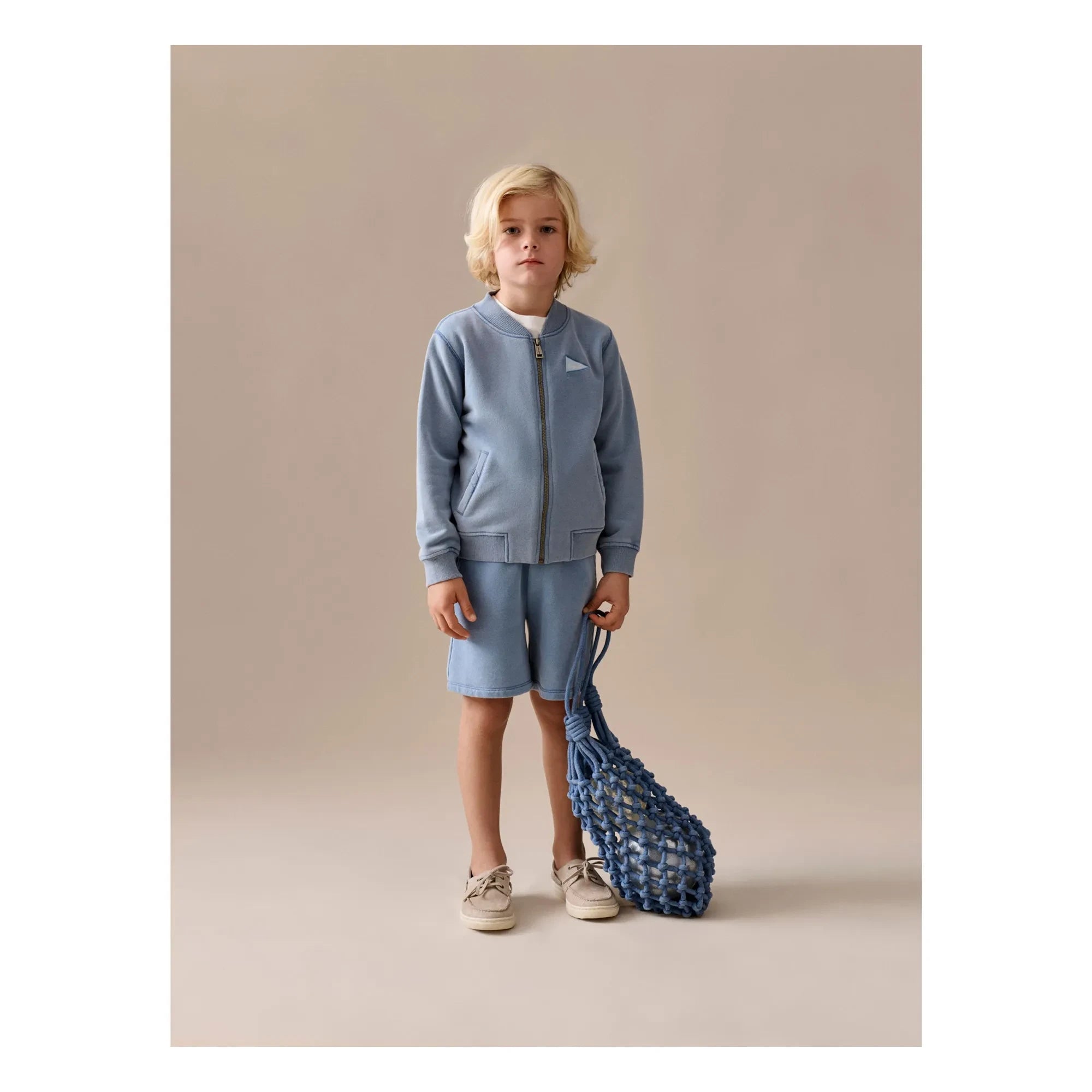 Bonpoint - Loreto organik pamuk bomber ceket | Azure mavi