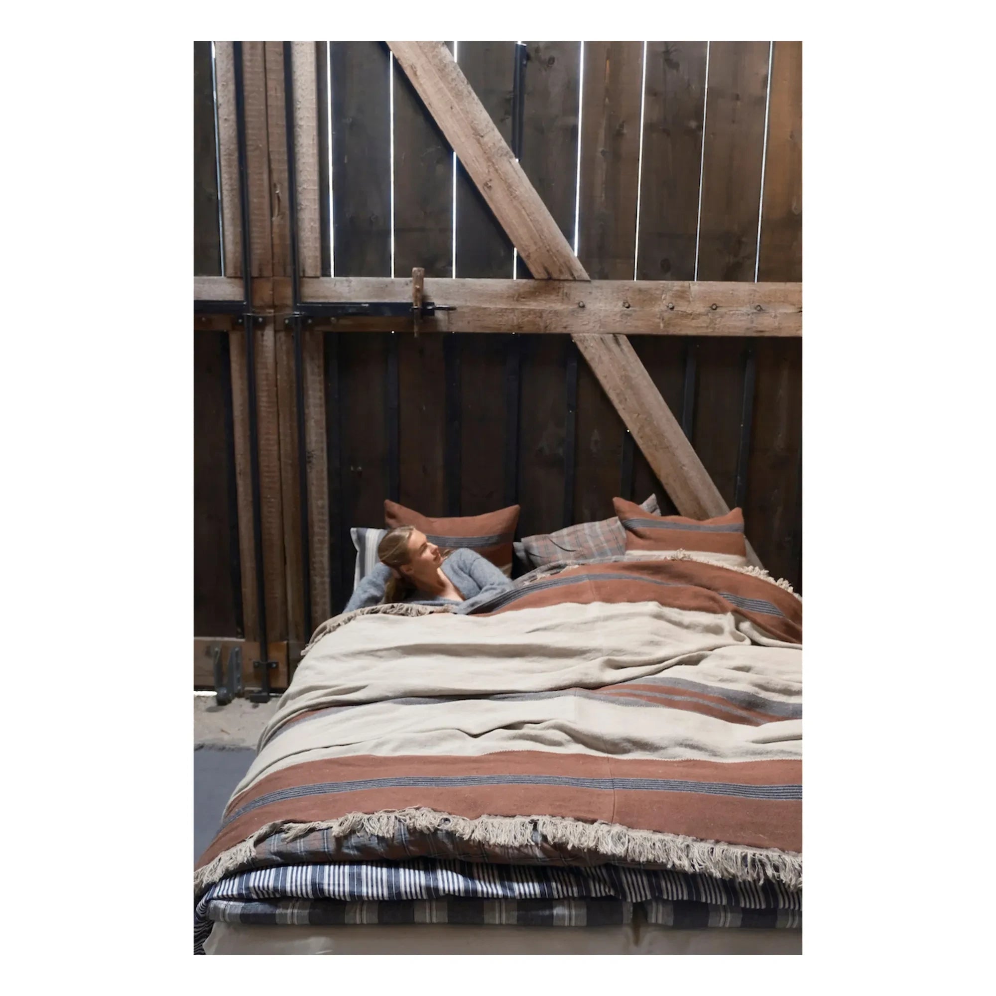 Libeco - Linen yatak örtüsü Sienna | Kahverengi