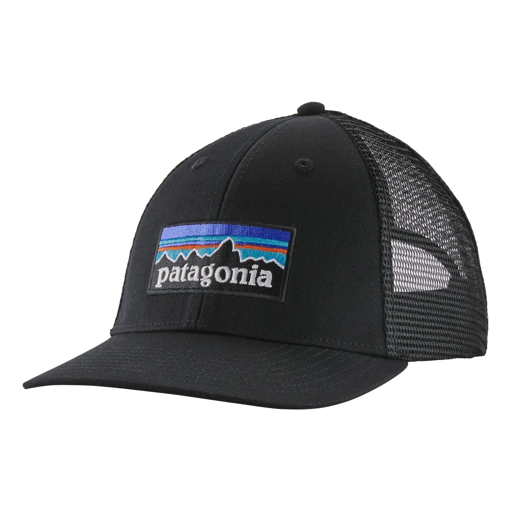 Patagonia - Organik Pamuk P-6 Logo Trucker Şapka | Siyah