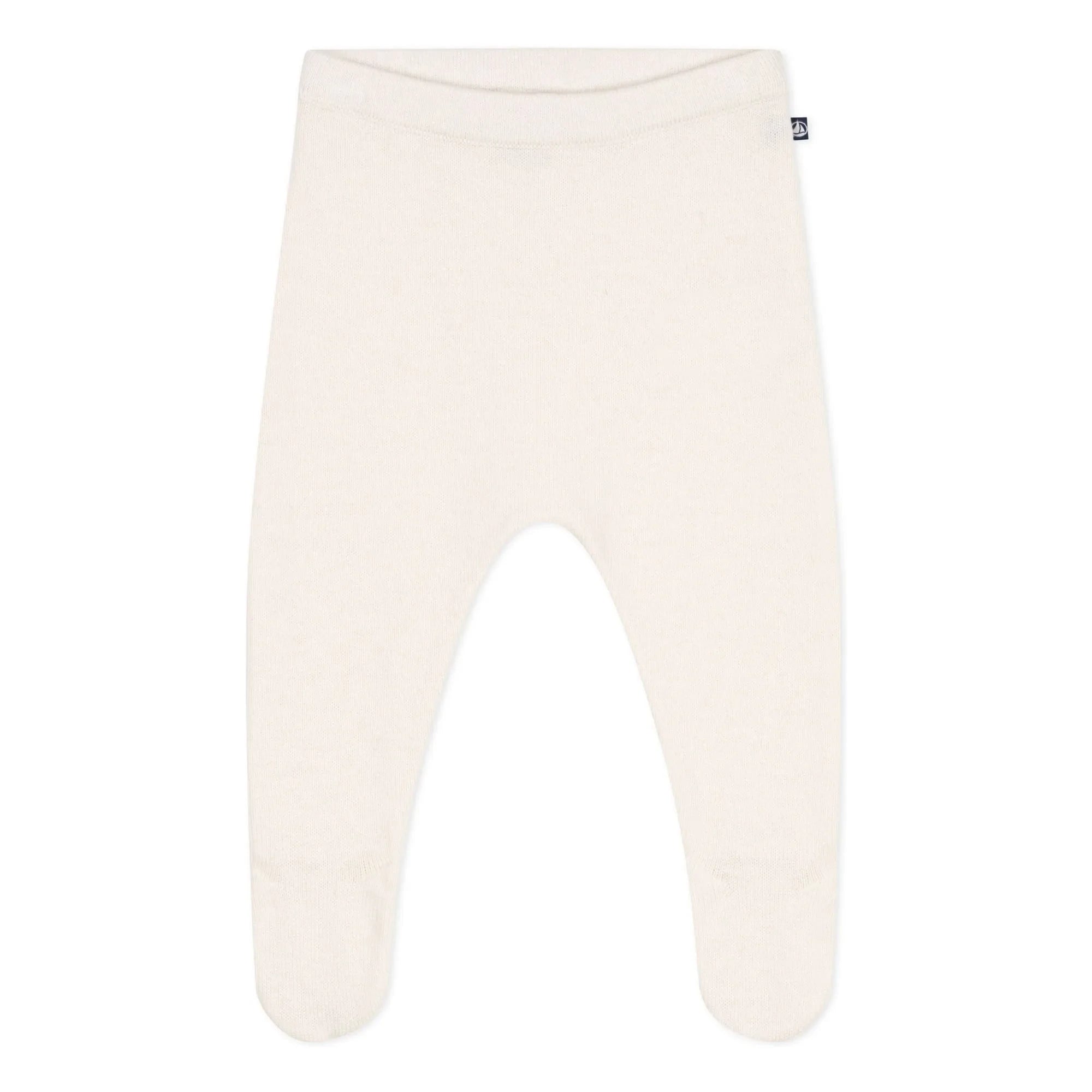 Petit Bateau - Yünlü Fileli Paçalı Tayt | Ecru