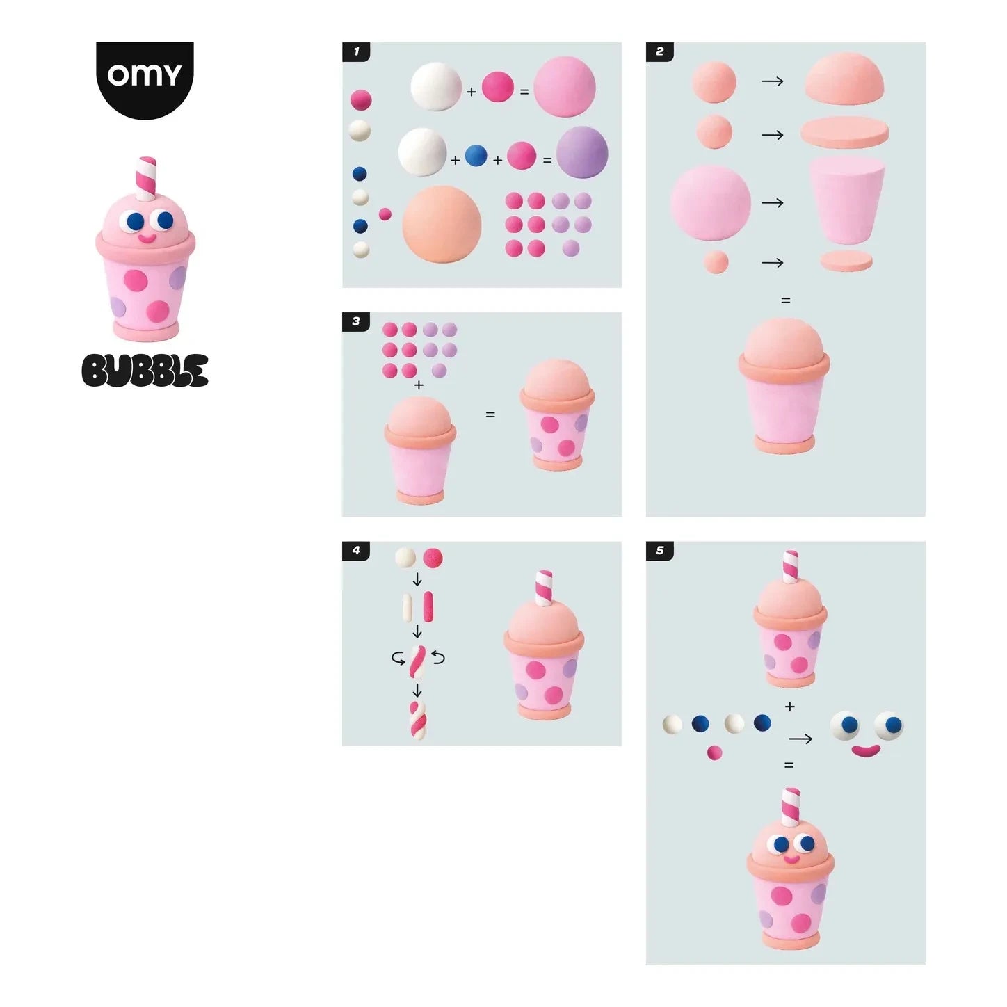 Omy - Sertleştirilebilir Modelleme Kil Seti - Bubble