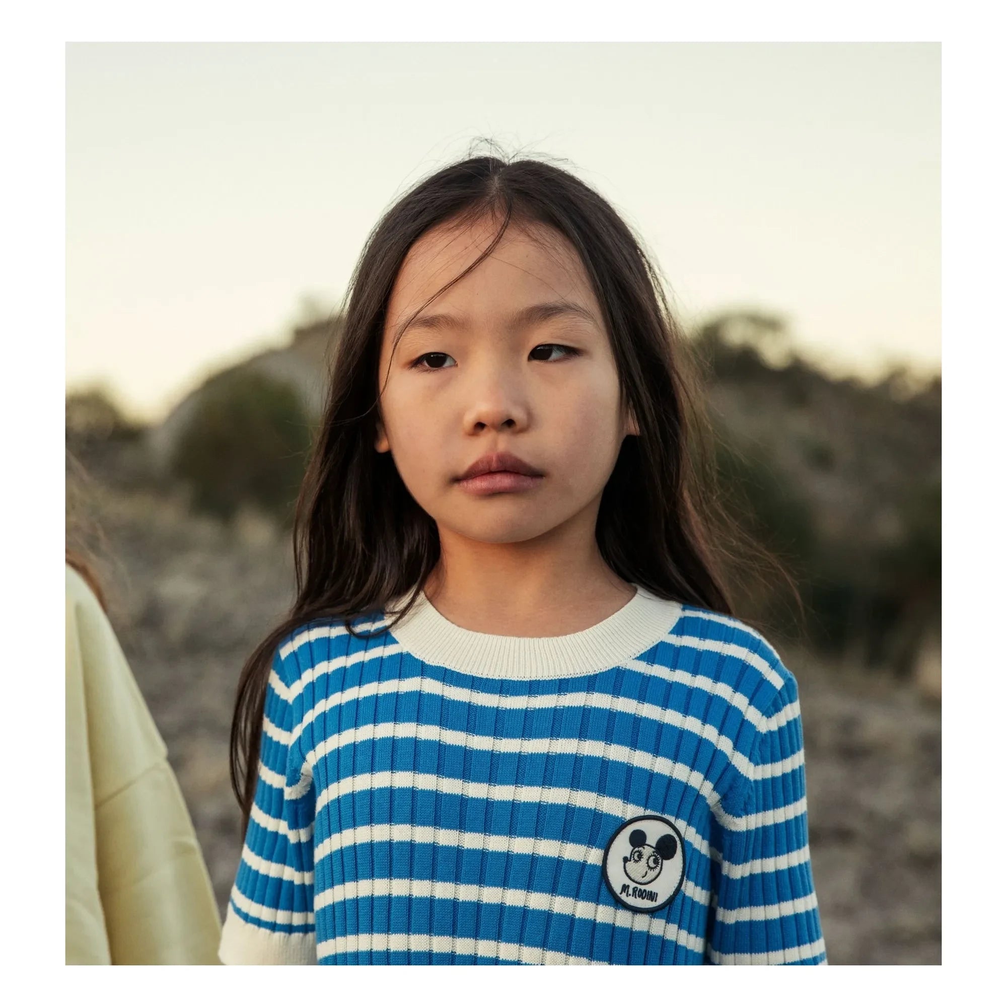 Mini Rodini - Gestreiftes Rippkleid aus Bio-Baumwolle | Blau