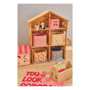 Rice - Wicker Storage Basket Pois