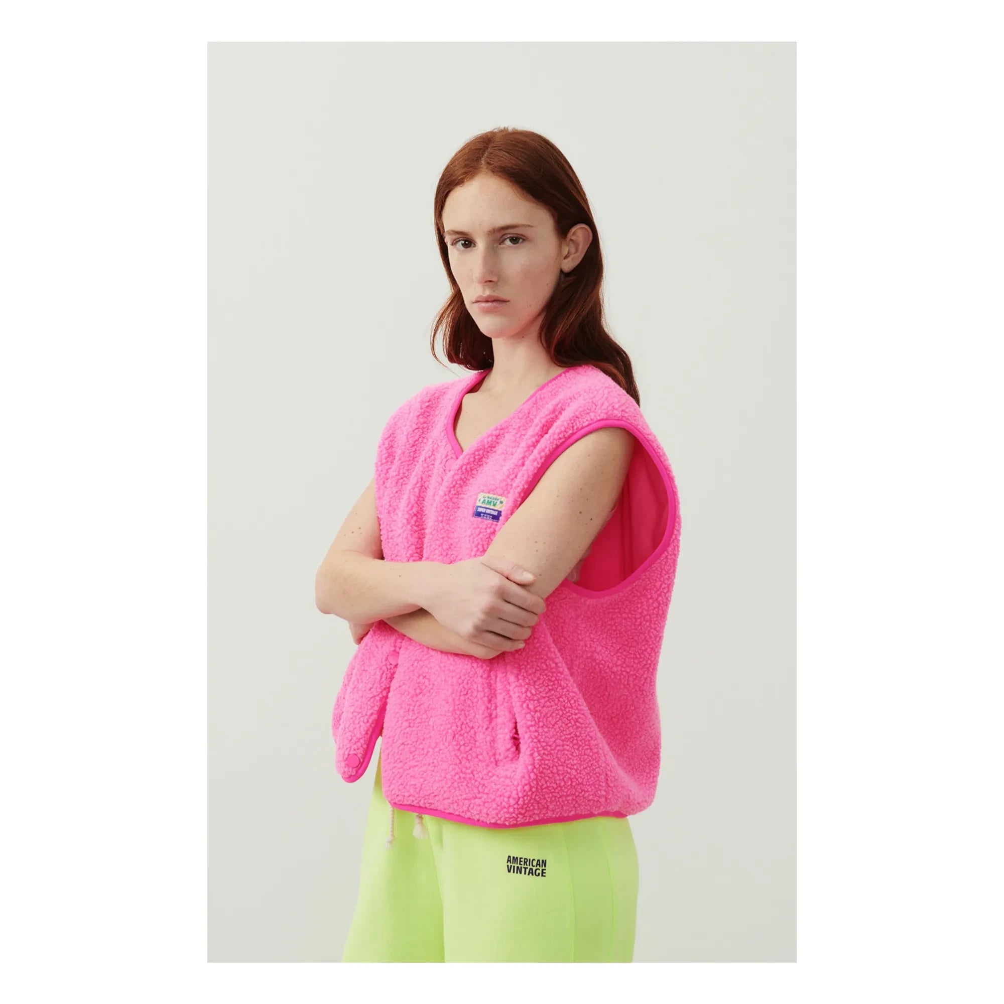 American Vintage - Hoktown Kolsuz Yelek | Floresan Pembe