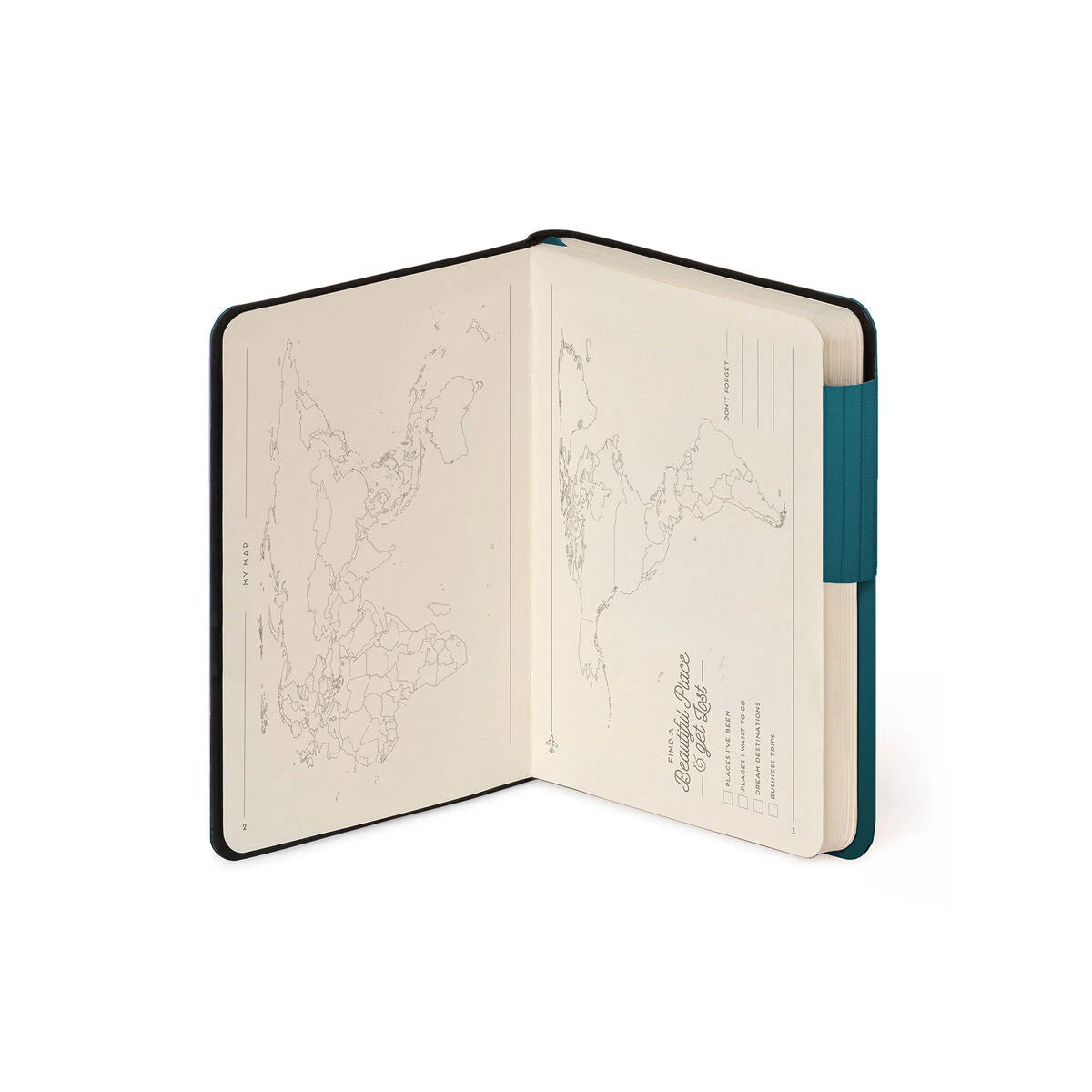 Legami - Cuaderno con Páginas en Blanco y Funda Suave Monocromática - Verde Profundo - Mi Cuaderno