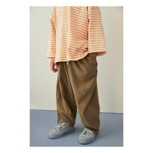 Gray Label - 3/4 Kollu Çizgili Organik Pamuk Tişört | Apricot