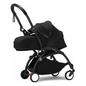 Stokke® - YOYO³ 0+ yenidoğan bebek arabası Siyah çerçeve | Siyah