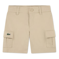 Lacoste - Cargo Bermuda Shorts aus Bio-Baumwolle | Beige