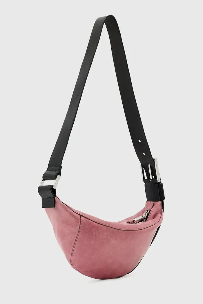 AllSaints LUNA kadın deri kruvasan çanta