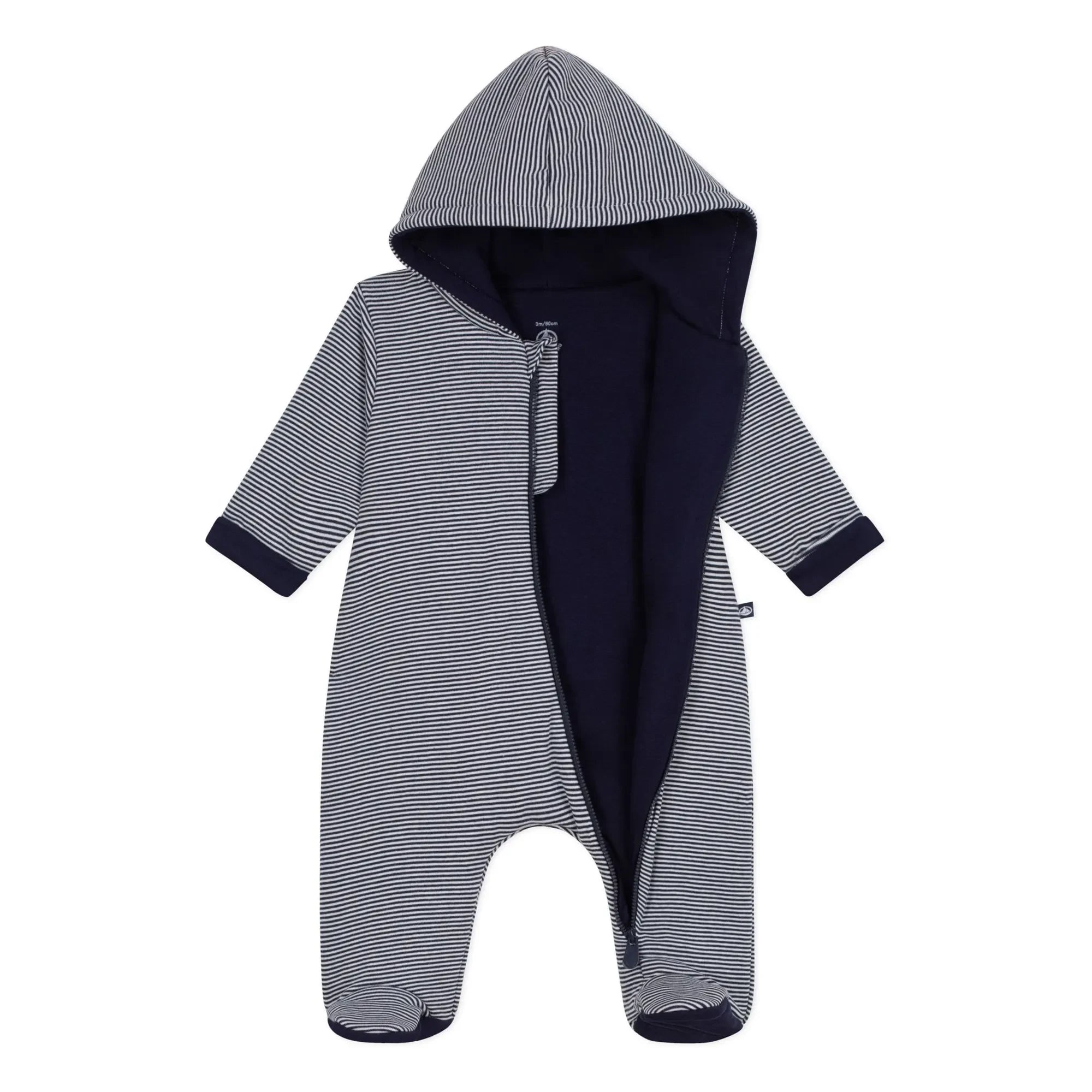 Petit Bateau - Çizgili Organik Pamuk Pilot | Gece mavisi