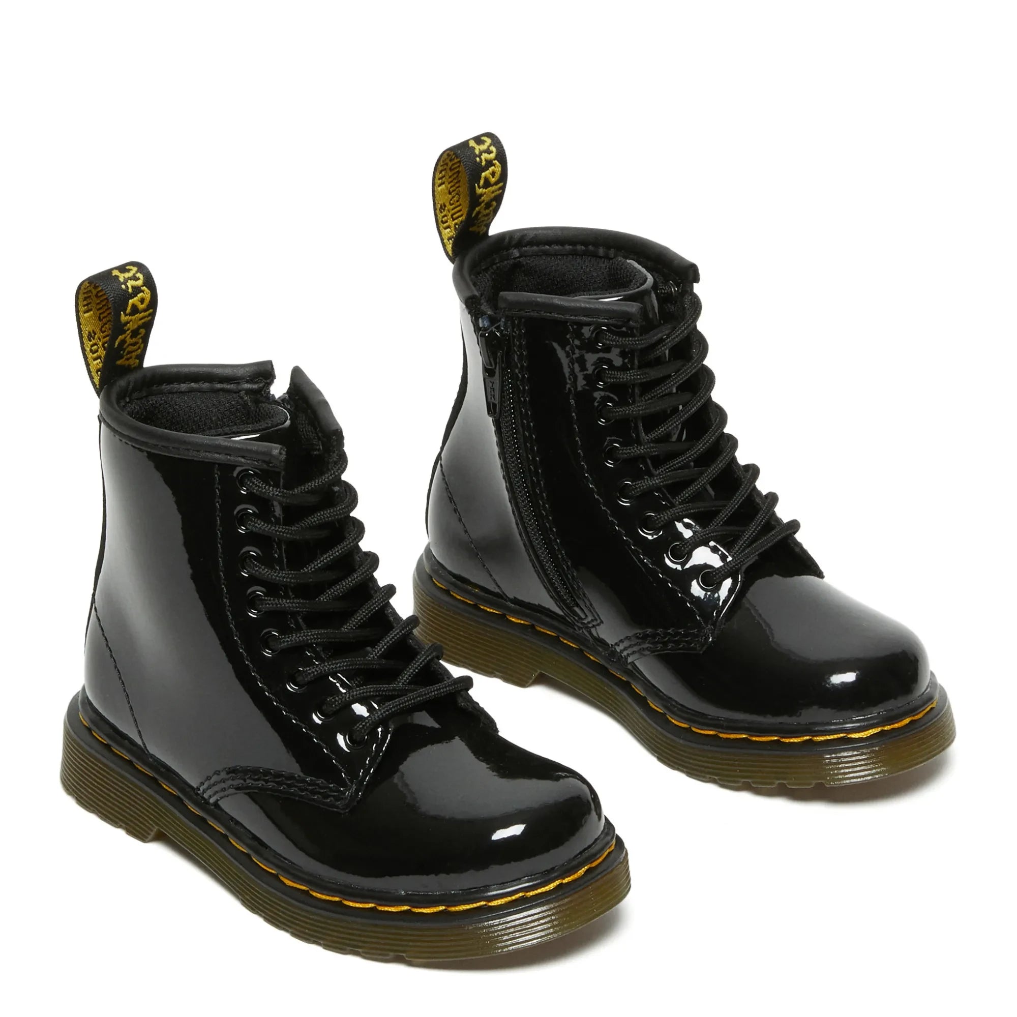 Dr. Martens – 1460 Lackleder-Schnürstiefel | Schwarz