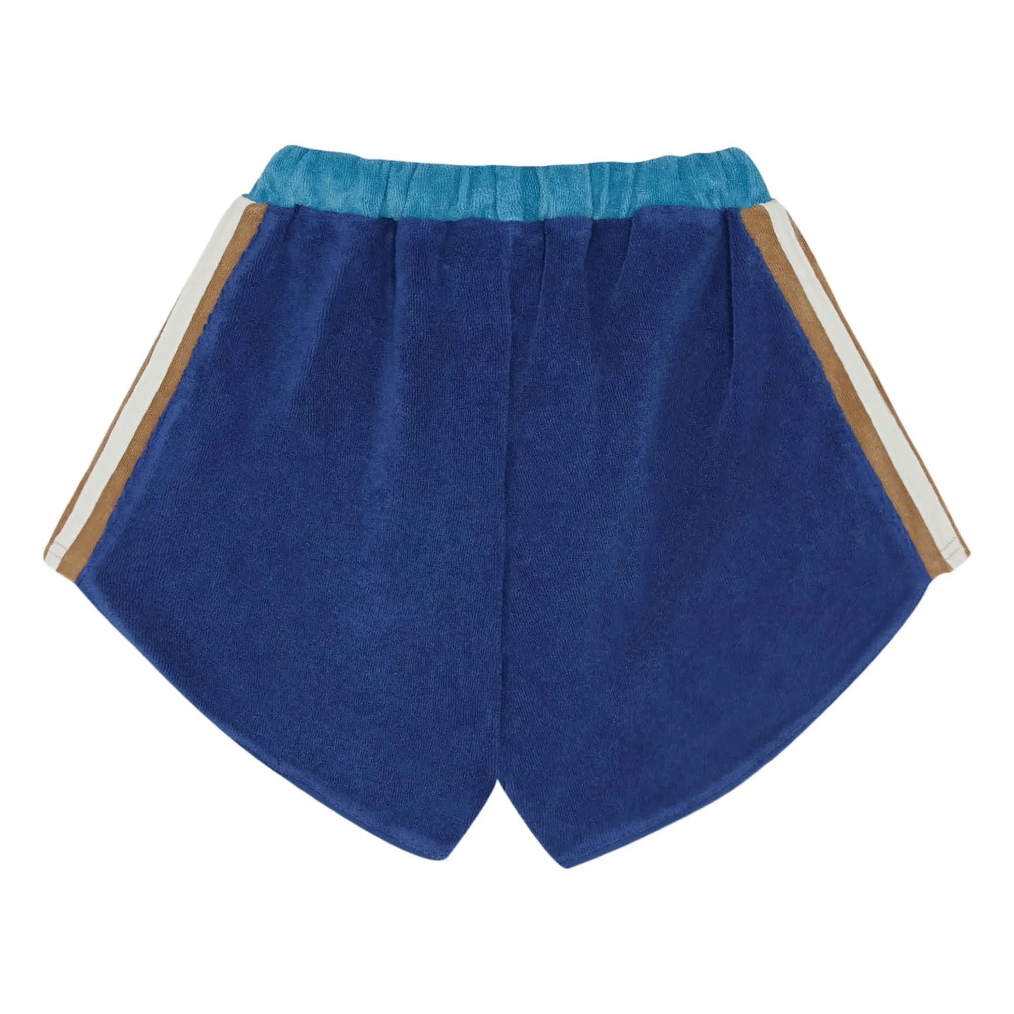 The Campamento - Retro-Frottee-Shorts mit Kontraststreifen | Marineblau