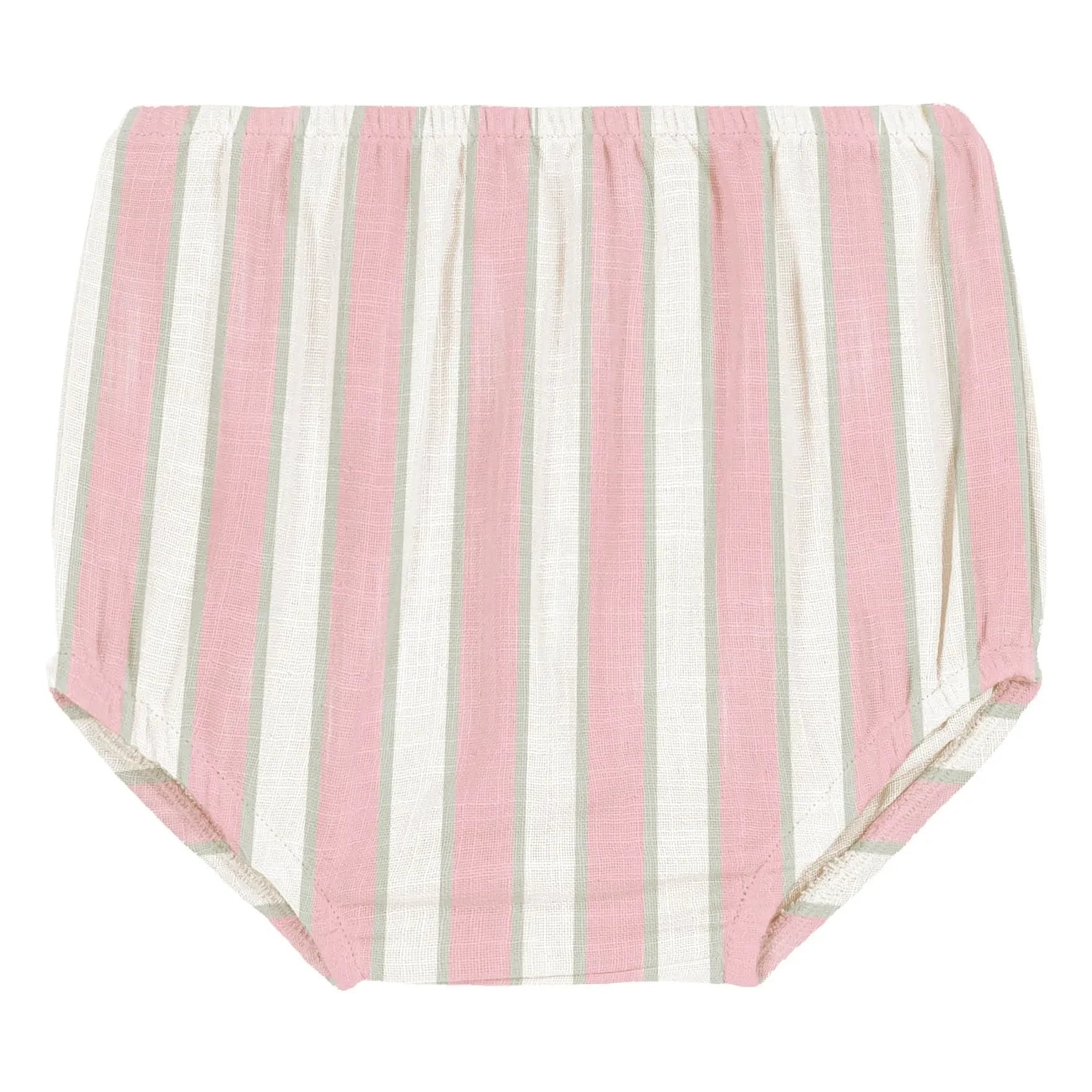Studio Bohème - Ami Çizgili Organik Pamuk Bloomers | Pembe