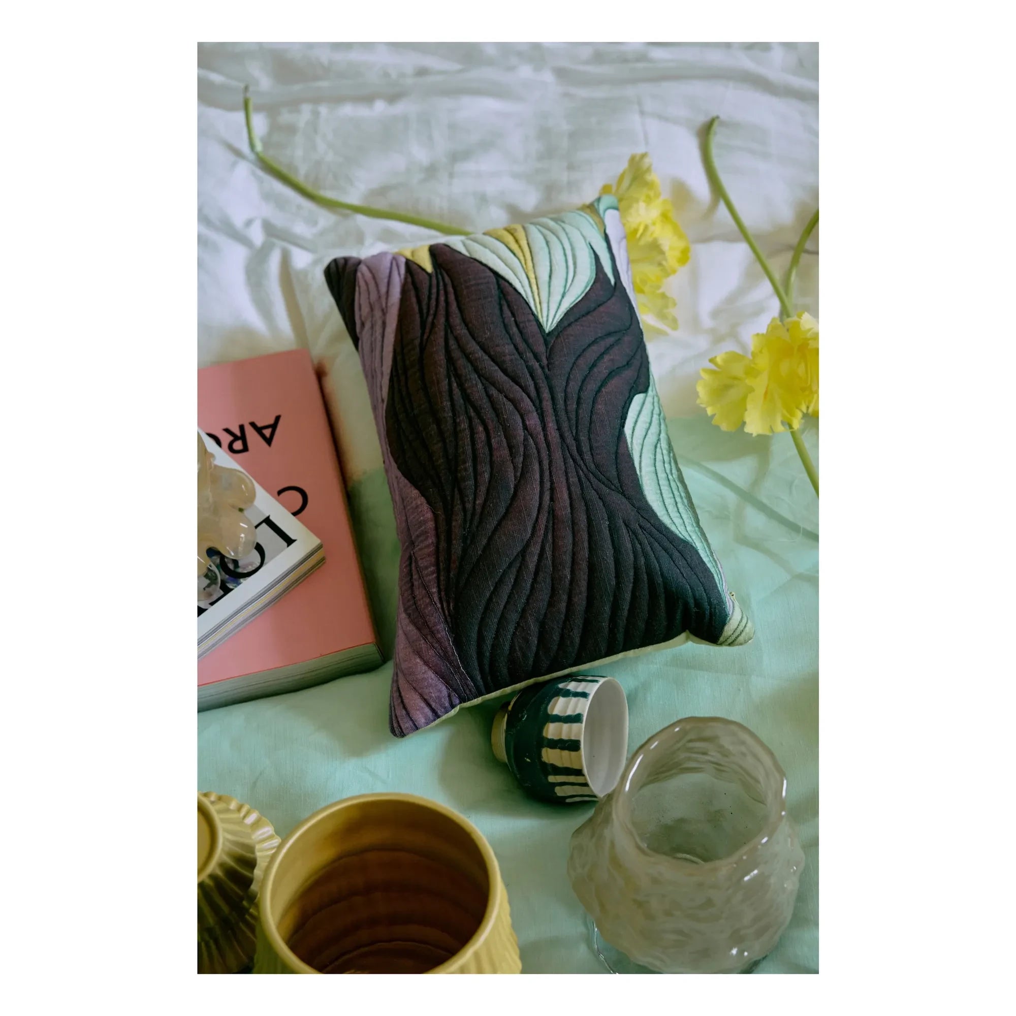 HKliving – Aquarellkissen | Lila