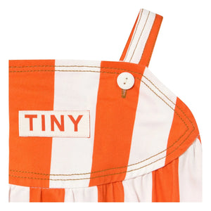 Tinycottons - Çizgili Twill Tulum | Kırmızı
