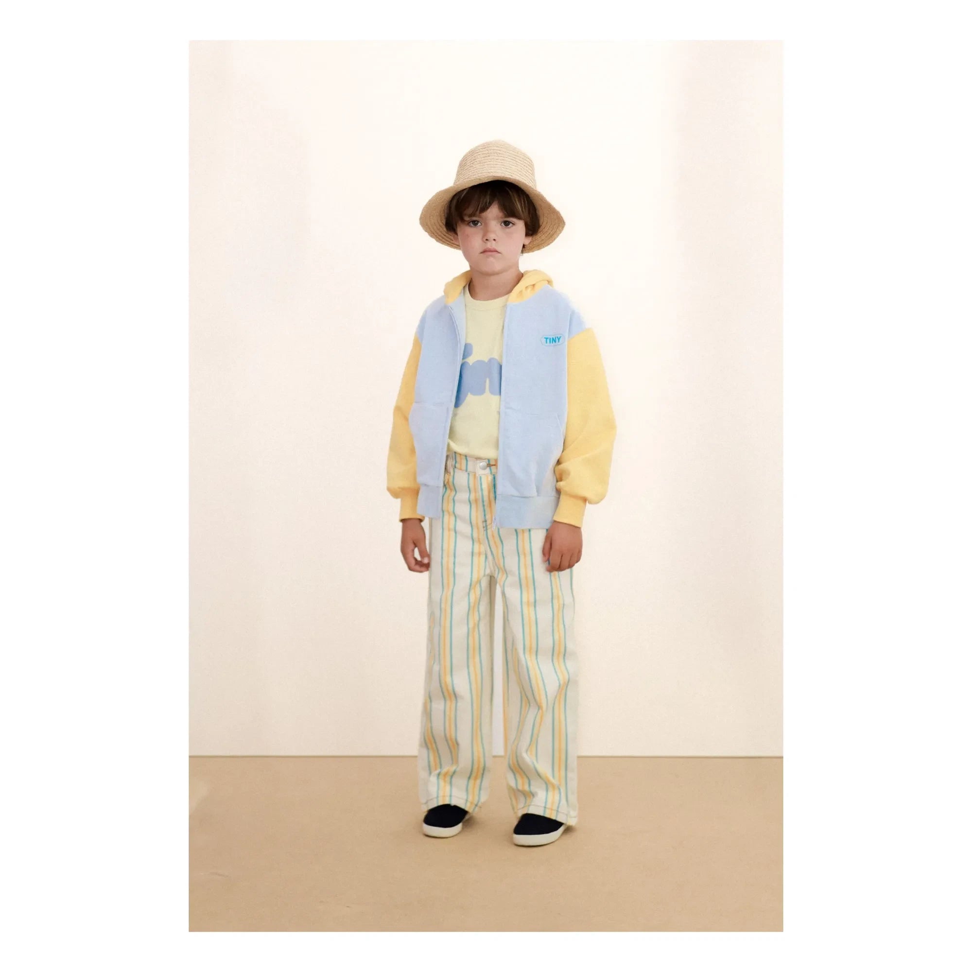 Tinycottons - Hoodie aus Bio-Baumwolle mit Farbblock-Muster | Grün