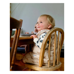 Tante Reine - Coeur Organic Cotton Footed Sleep Sack | Cream