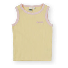 Goldie + Ace - Geripptes Kontrast-Tanktop | Gelb