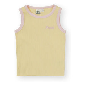 Goldie + Ace - Geripptes Kontrast-Tanktop | Gelb
