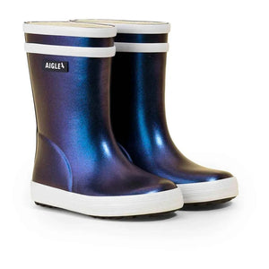 Aigle - Flac Iriserant Baby-Regenstiefel | Nachtblau