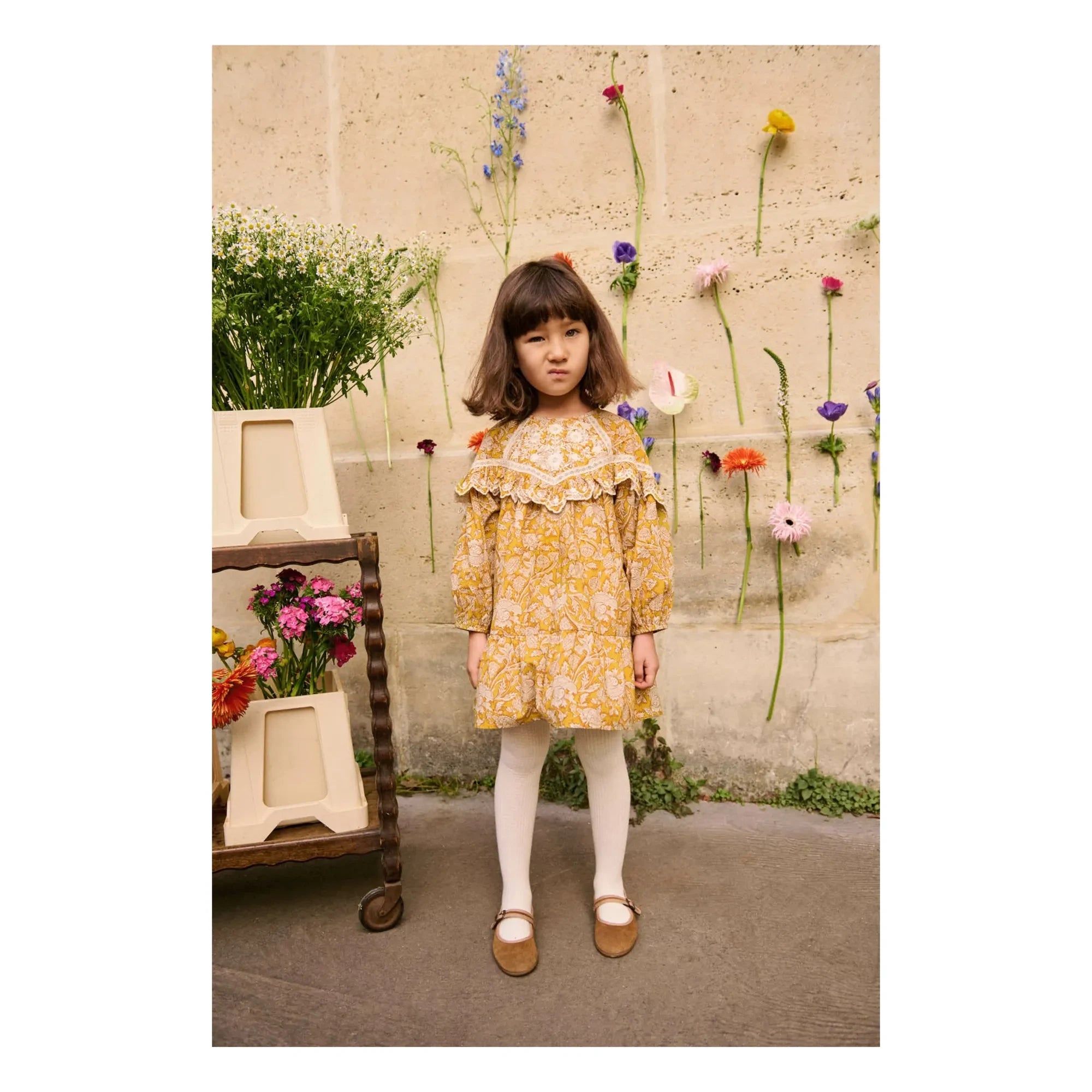 Louise Misha - Orana Fleurie Bio-Baumwollkleid | Honig