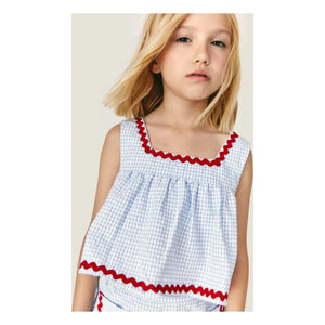 Mipounet - Top Sylvie Vichy | Light Blue