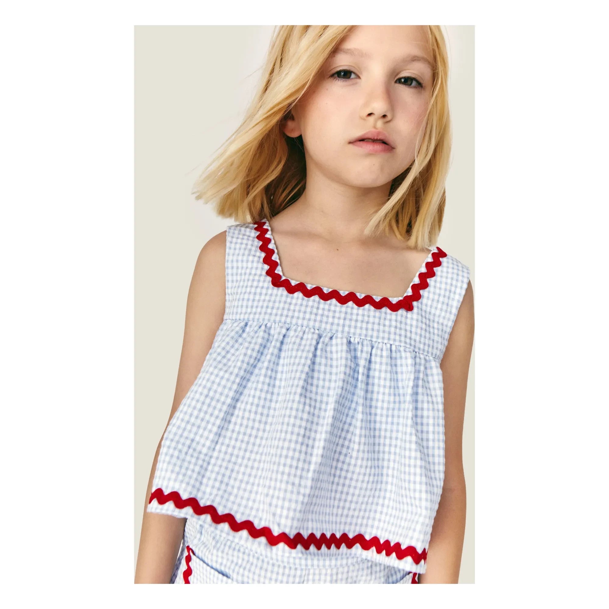 Mipounet - Top Sylvie Vichy | Light Blue