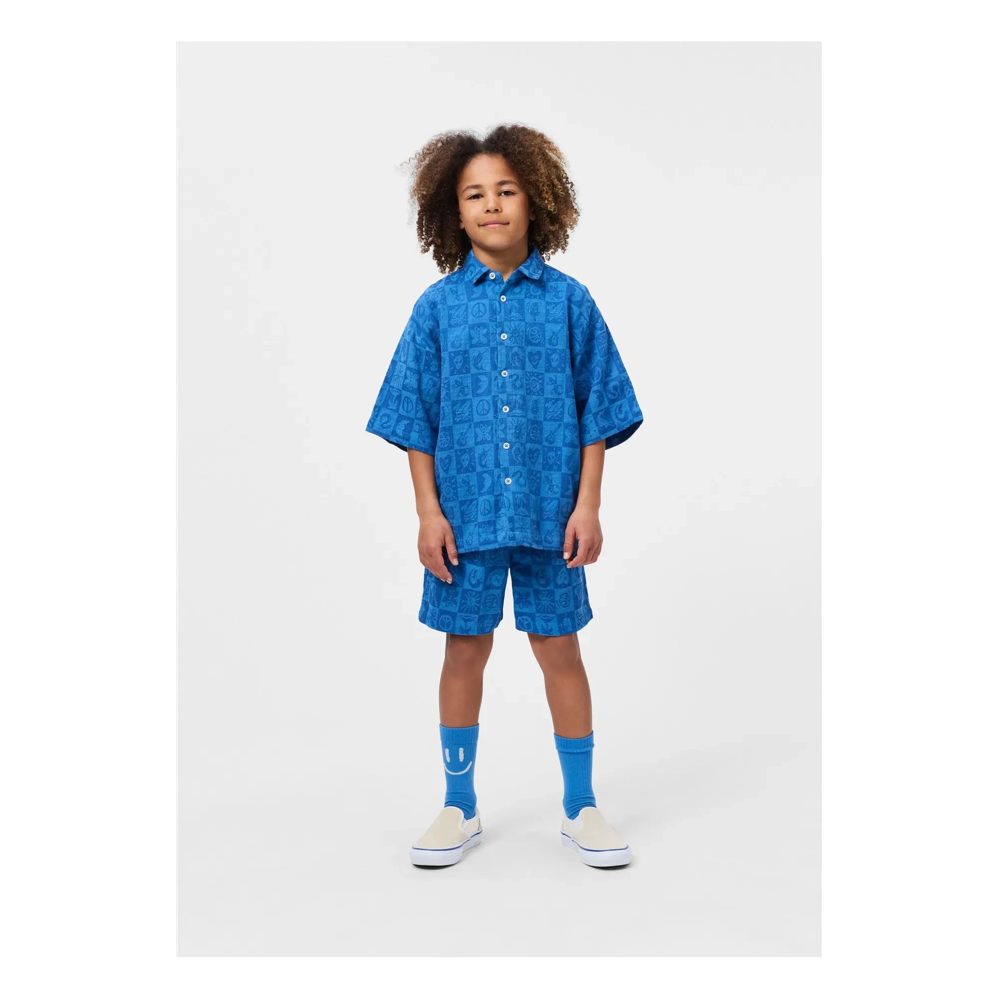Molo - Arto Damier Kısa Şort | Mavi