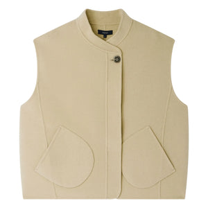 Soeur - Ärmellose Adeline-Jacke aus Wolle | Limette