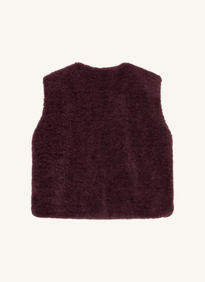 Smallable Kid - Jude Sleeveless Sherpa Jacket | Purple