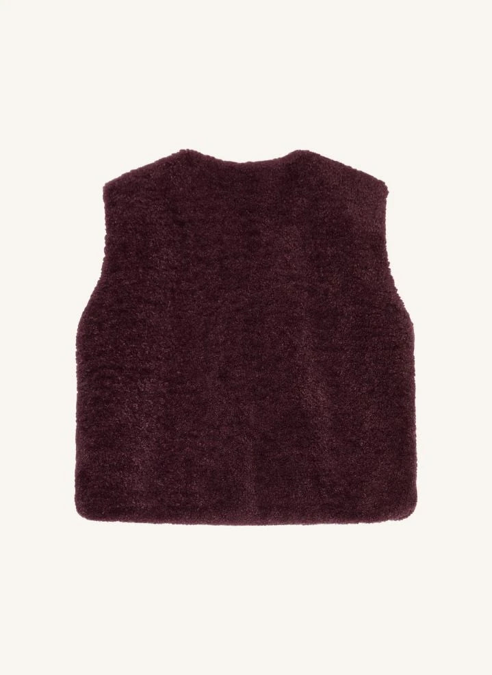 Smallable Kid - Jude Sleeveless Sherpa Jacket | Purple