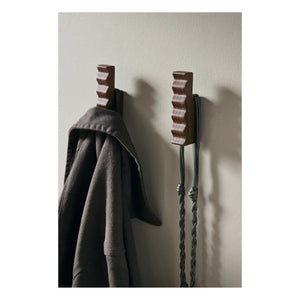 Ferm Living - Unda askı kancaları - 2'li set | Kahverengi