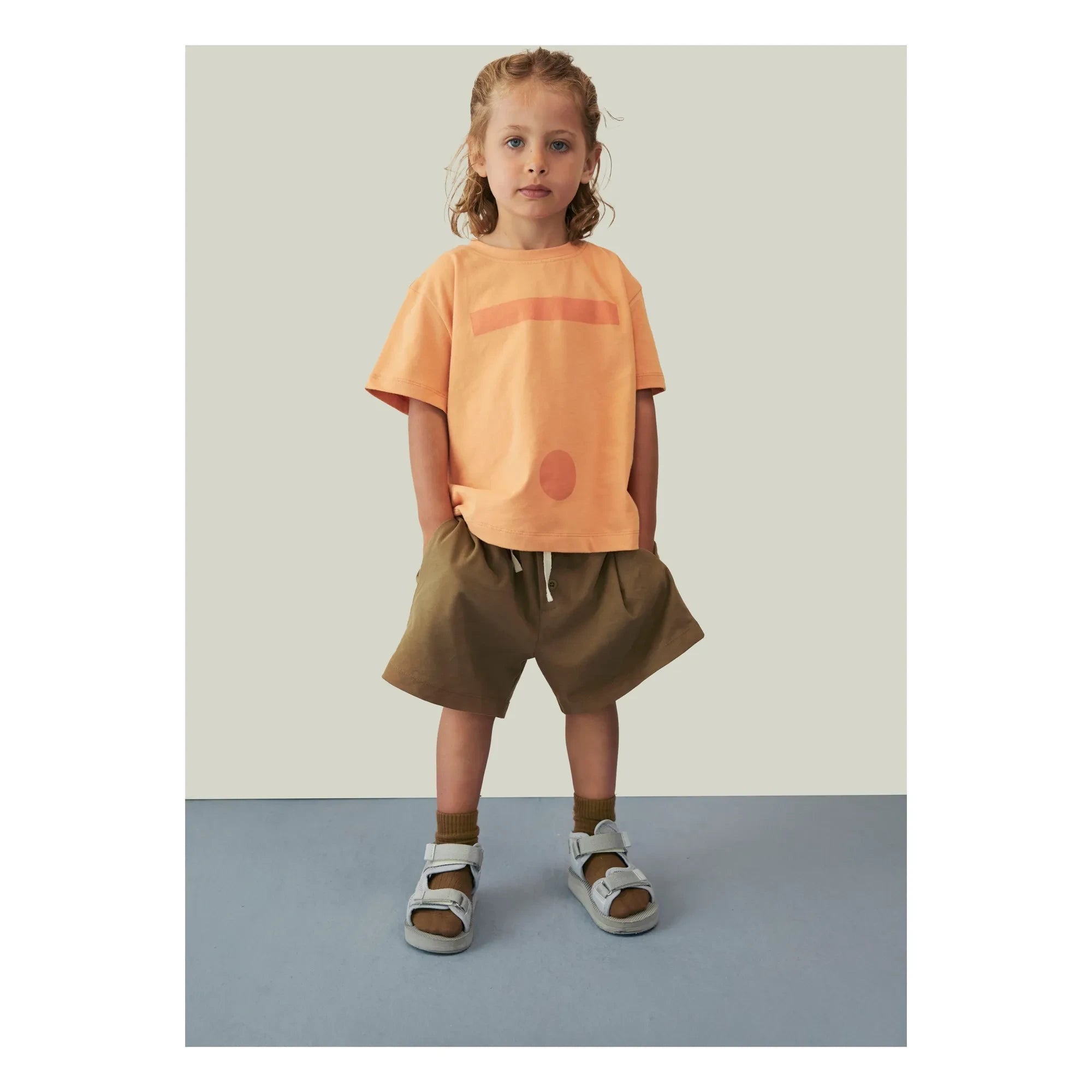 Gray Label - Organic Cotton Button Shorts | Khaki Brown