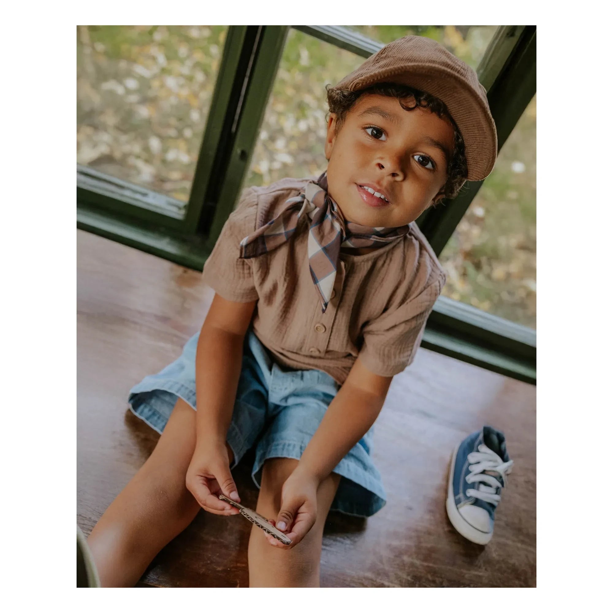 Fliink - Short Denim Diaper | Light Blue