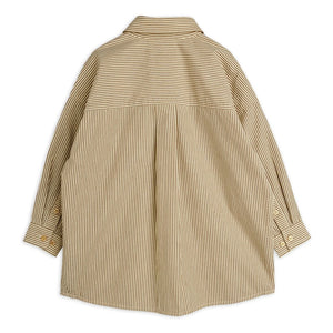 Mini Rodini - Striped Organic Cotton Poplin Shirt | Brown