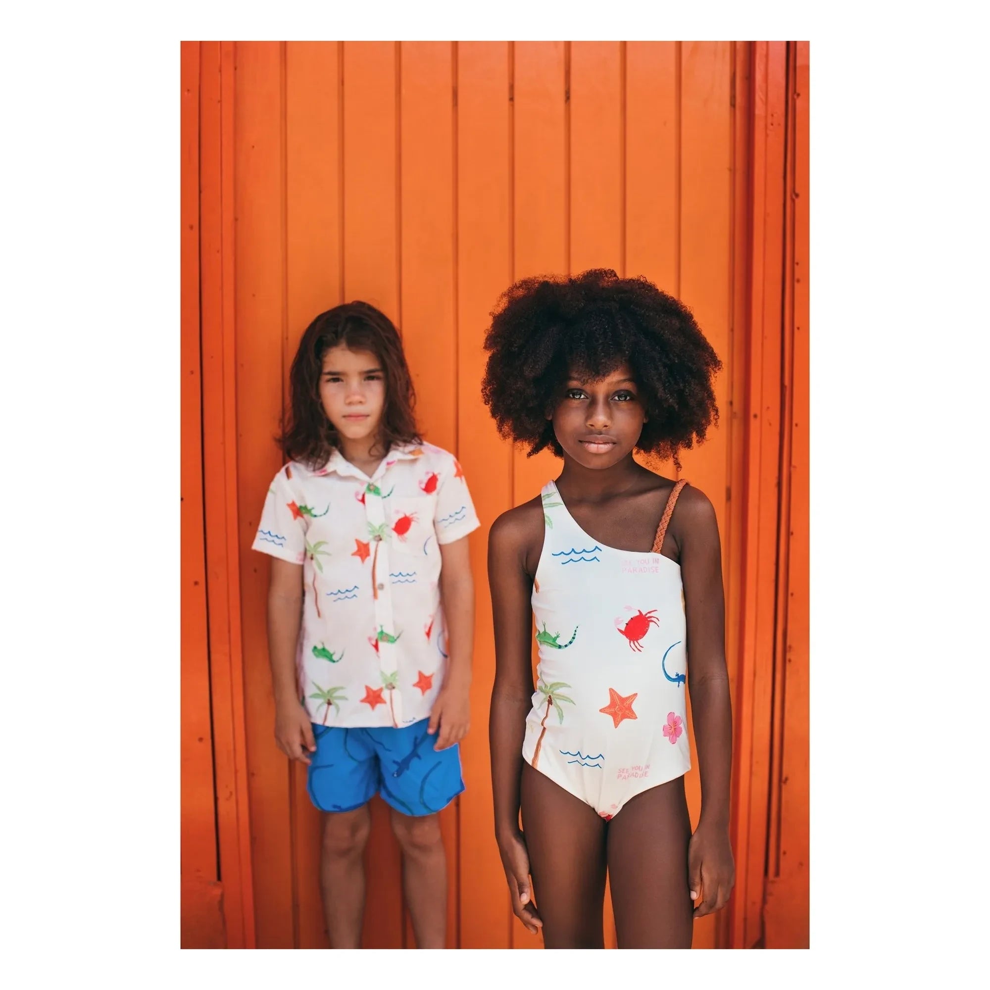 Pepita & Me - Marea Beach Asymmetric Swimsuit | Ecru