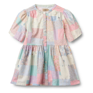 Wheat - Annabell Patchwork Bio-Baumwollkleid | Blassgelb