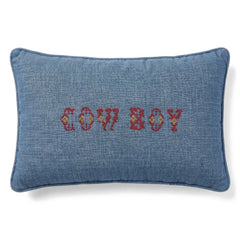 Editions Aimable - Camille Cowboy Kissen | Blaues Chambray