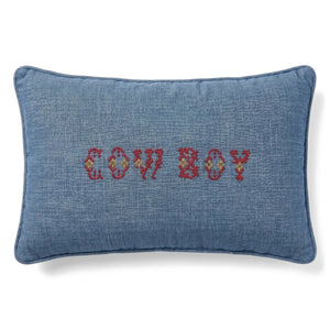 Editions Aimable - Camille Cowboy Kissen | Blaues Chambray