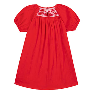 Bonton - Nala gerafftes Kleid | Vermillion