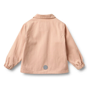 Weizen - Gestreifte Bio-Baumwolljacke Bofo | Pfirsich