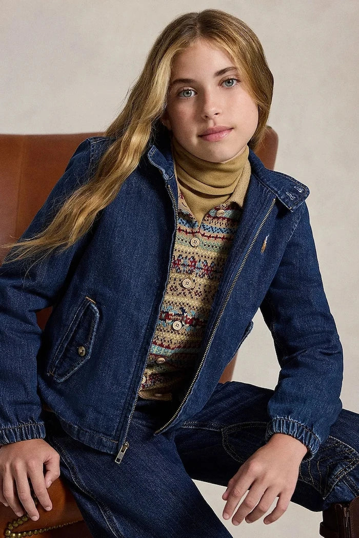 Polo Ralph Lauren pamuklu çocuk kot ceket