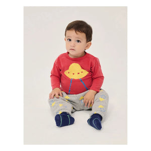 Bobo Choses - Jogger saucers Bio-Baumwolle Baby | Meliertes Grau