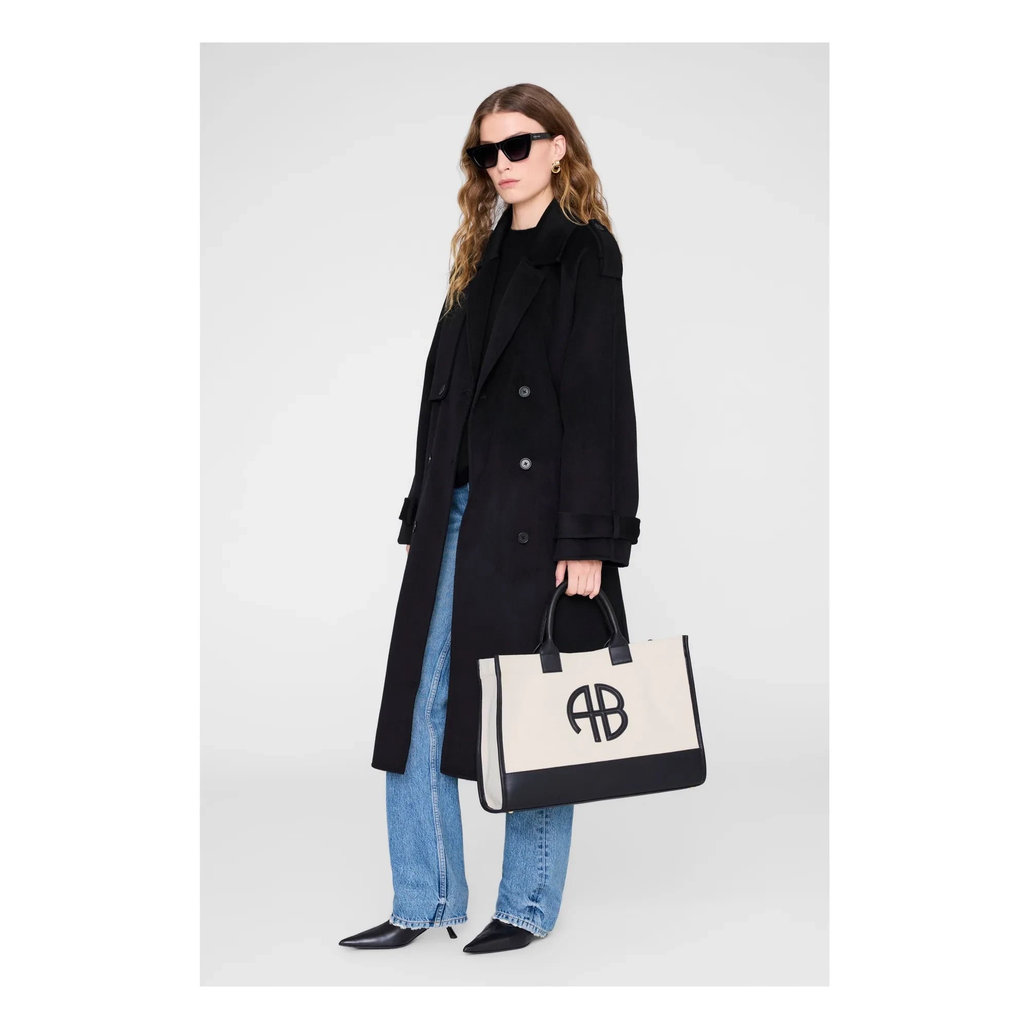 Anine Bing - Lara orta boy tote çanta | Ekru