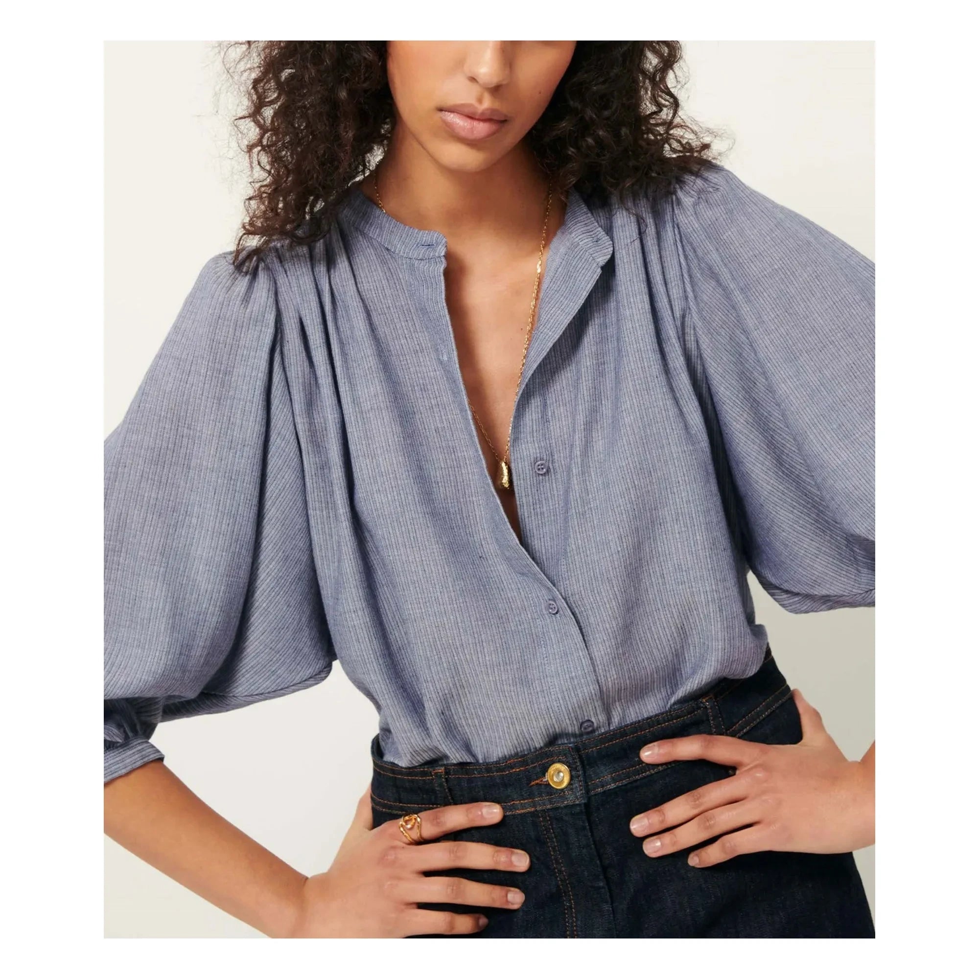 Sessùn - Bluse A-Linie | Blau