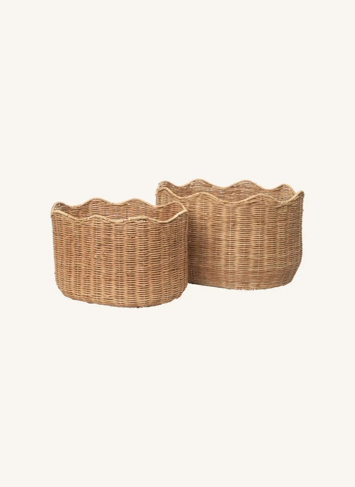 Broste Copenhagen - Lola Rattan Sepetler - 2'li Set