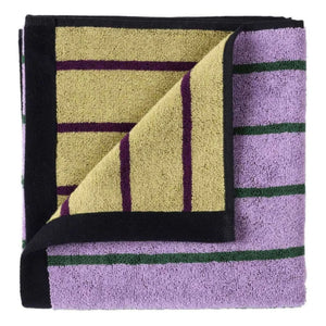 La cerise sur le gâteau - Charly Thin Striped Towel | Lilac