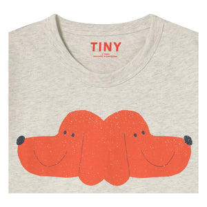 Tinycottons - T-Shirt aus Bio-Baumwolle mit Tiny & Tiny Dogs-Motiv | Heather Beige