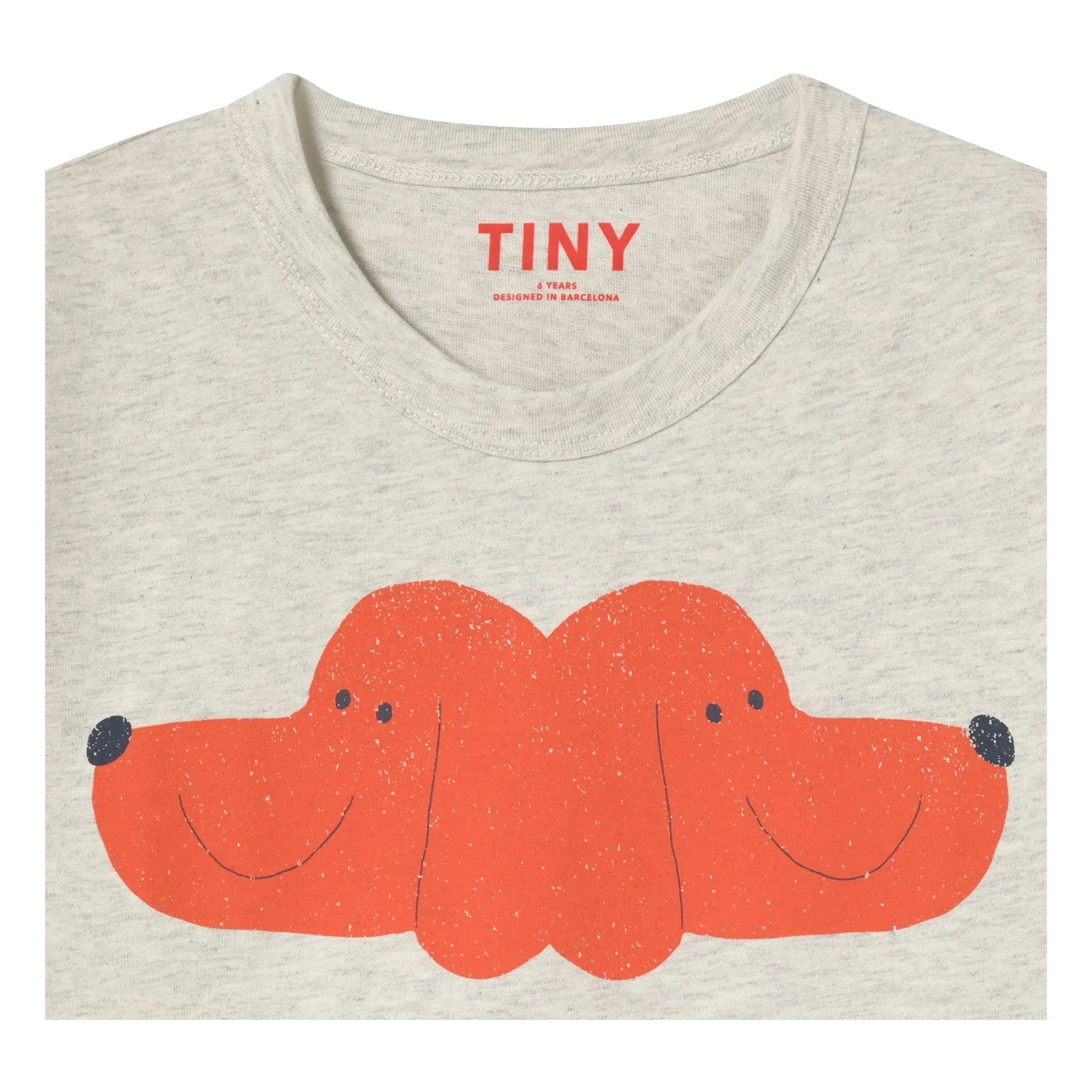 Tinycottons - T-Shirt aus Bio-Baumwolle mit Tiny & Tiny Dogs-Motiv | Heather Beige