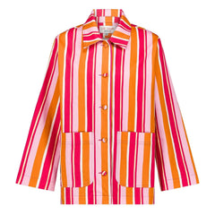 Elise Chalmin - Lucie Cotton Striped Jacket | Pink